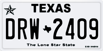 TX license plate DRW2409