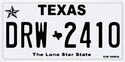 TX license plate DRW2410