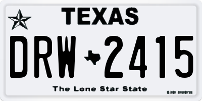 TX license plate DRW2415