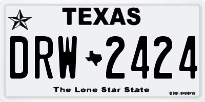 TX license plate DRW2424