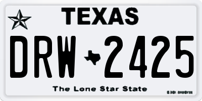 TX license plate DRW2425