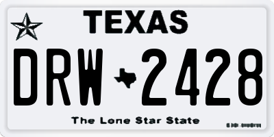 TX license plate DRW2428