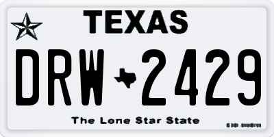 TX license plate DRW2429