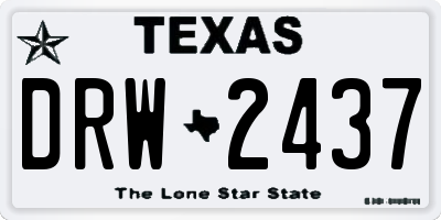 TX license plate DRW2437