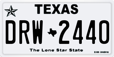 TX license plate DRW2440