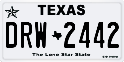 TX license plate DRW2442