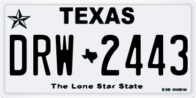 TX license plate DRW2443