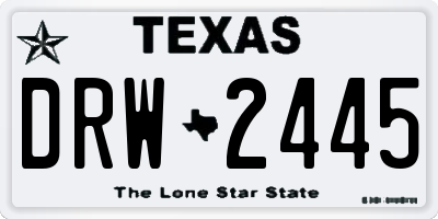 TX license plate DRW2445