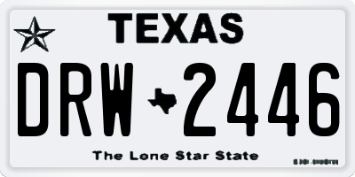 TX license plate DRW2446
