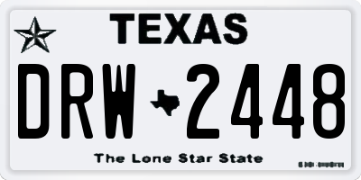 TX license plate DRW2448