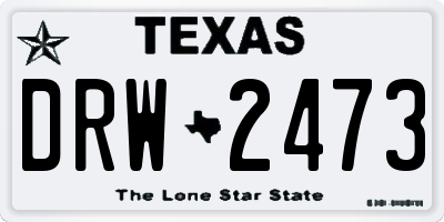 TX license plate DRW2473