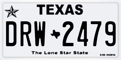 TX license plate DRW2479