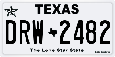 TX license plate DRW2482