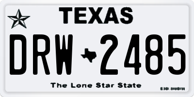 TX license plate DRW2485