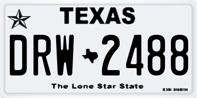 TX license plate DRW2488