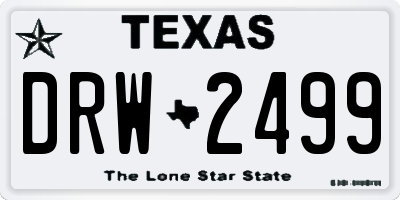 TX license plate DRW2499