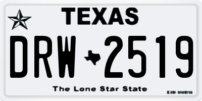TX license plate DRW2519