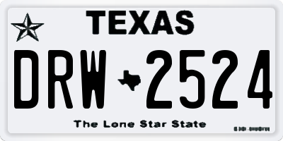 TX license plate DRW2524