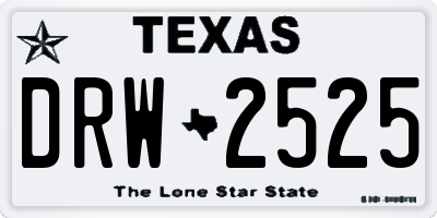 TX license plate DRW2525