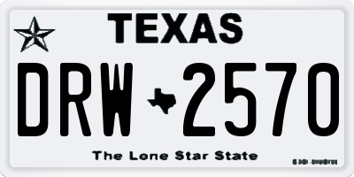 TX license plate DRW2570
