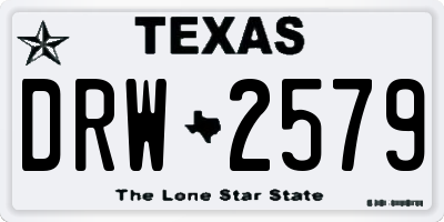 TX license plate DRW2579