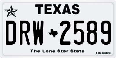 TX license plate DRW2589