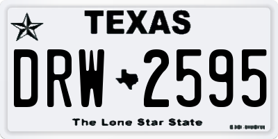 TX license plate DRW2595