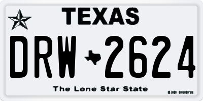 TX license plate DRW2624