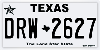 TX license plate DRW2627