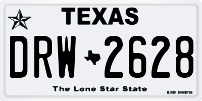 TX license plate DRW2628