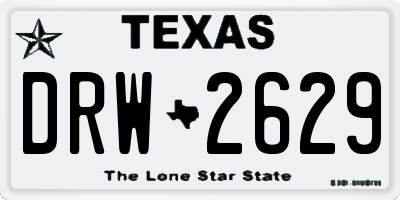 TX license plate DRW2629