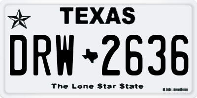 TX license plate DRW2636