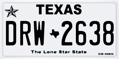 TX license plate DRW2638