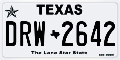 TX license plate DRW2642