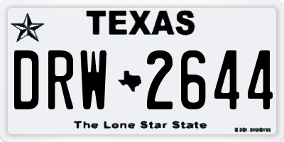 TX license plate DRW2644