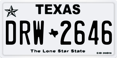 TX license plate DRW2646