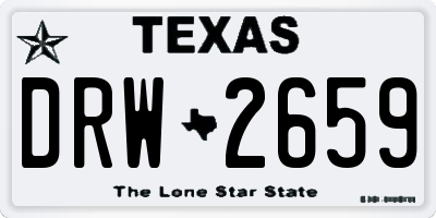 TX license plate DRW2659