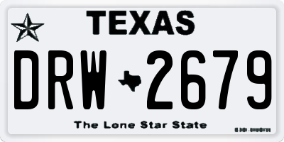 TX license plate DRW2679