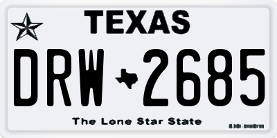 TX license plate DRW2685