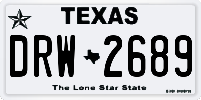 TX license plate DRW2689