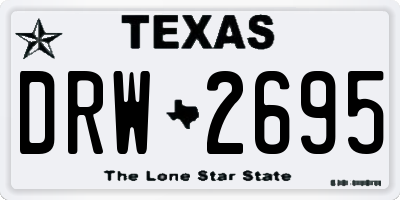 TX license plate DRW2695