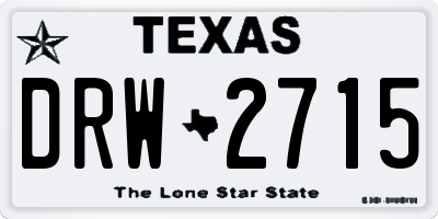TX license plate DRW2715
