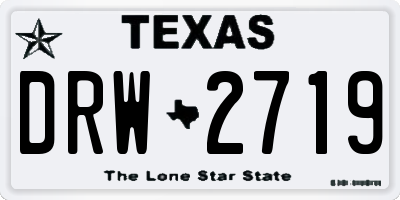 TX license plate DRW2719