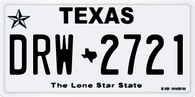 TX license plate DRW2721