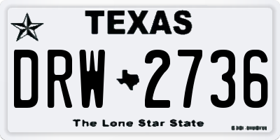TX license plate DRW2736