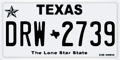 TX license plate DRW2739