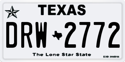 TX license plate DRW2772