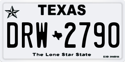 TX license plate DRW2790