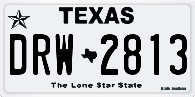 TX license plate DRW2813