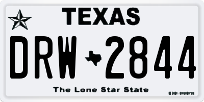 TX license plate DRW2844